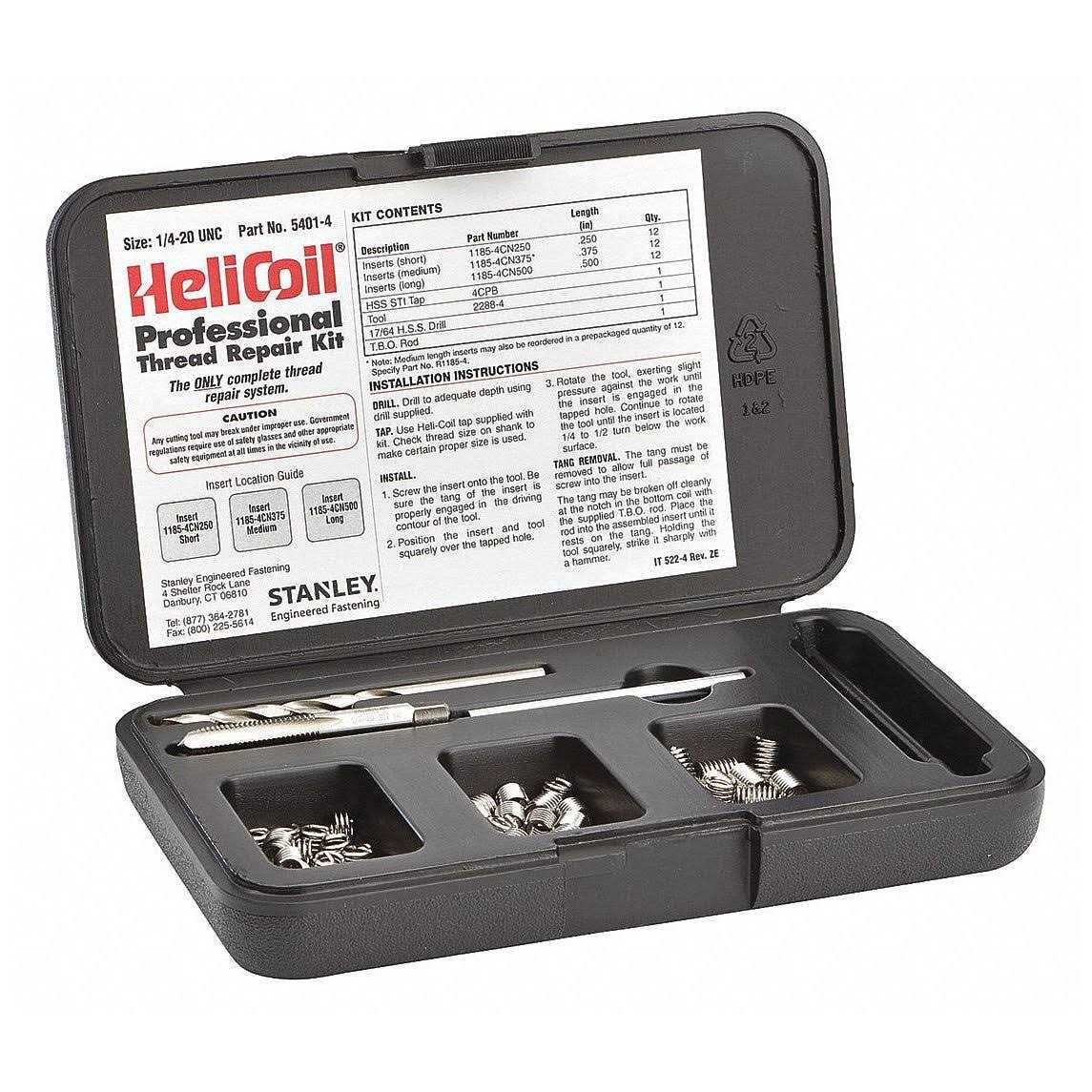 Heli-Coil Helicoil 5546-6 M6 x 1 Metric Coarse Thread Repair Kit - Zenithce