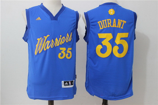 Golden State Warriors #35 Kevin Durant adidas Royal Blue 2016 Christmas Day Stitched Swingman Jersey - Zenithce