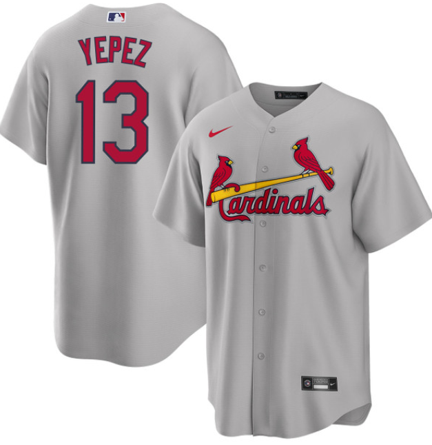 St. Louis Cardinals #13 Juan Yepez Grey Cool Base Stitched Jersey - Zenithce