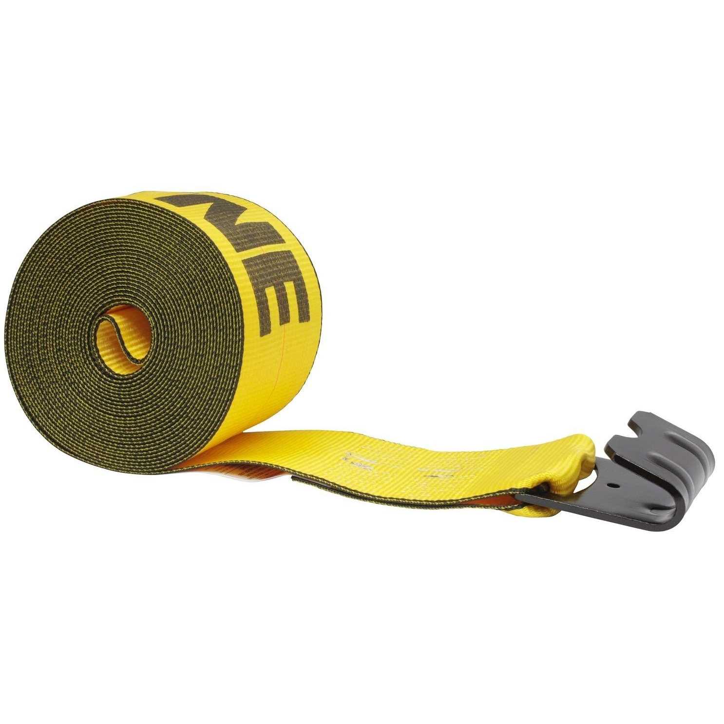 Mytee Products Kinedyne Winch Straps 4 x Heavy Duty Tie Down w/Flat Hooks WLL# 5400 lbs - Zenithce