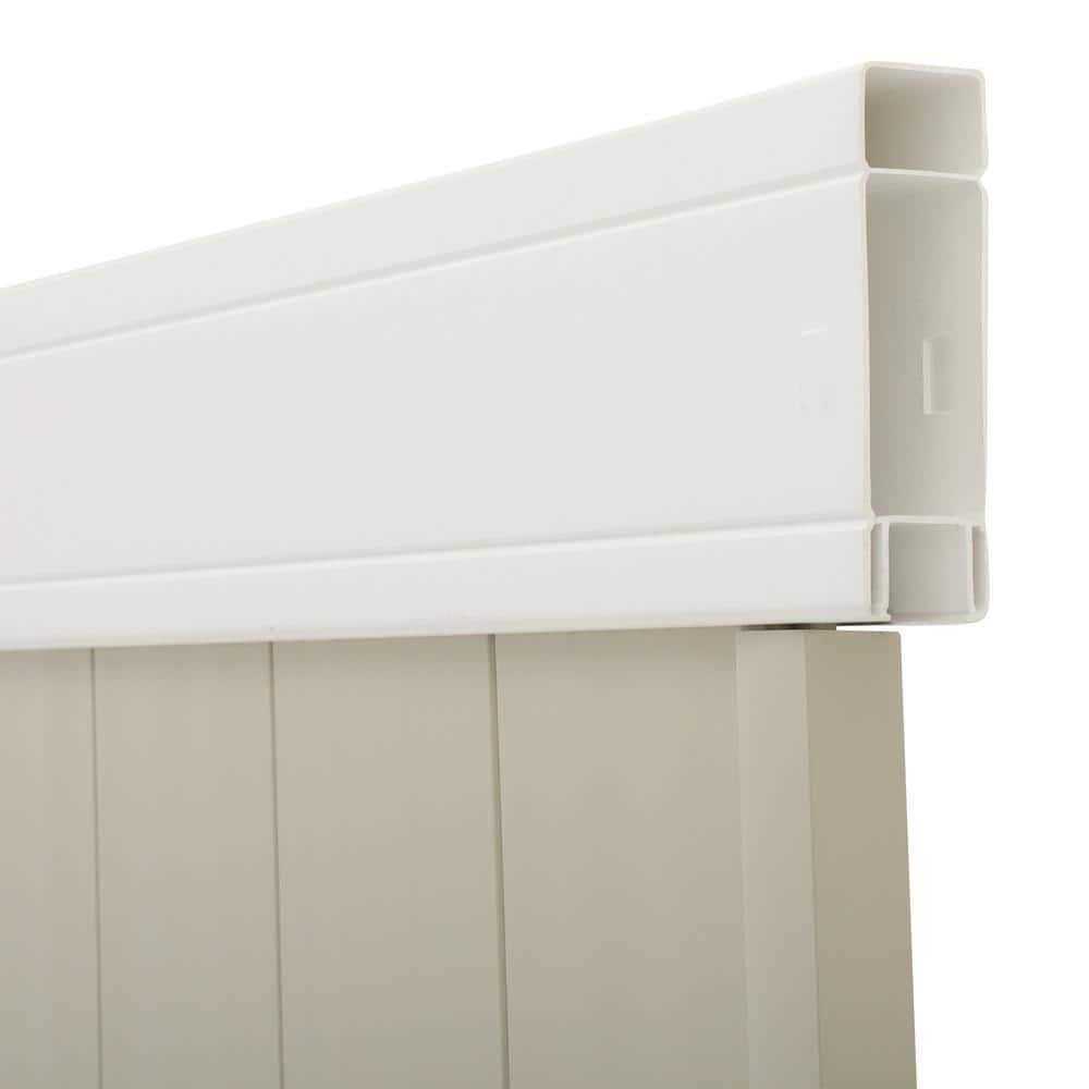 Outdoor Essentials Pro-Series 6 ft. H x 8 ft. W Tan Vinyl Woodbridge Privacy Fence Panel - Zenithce