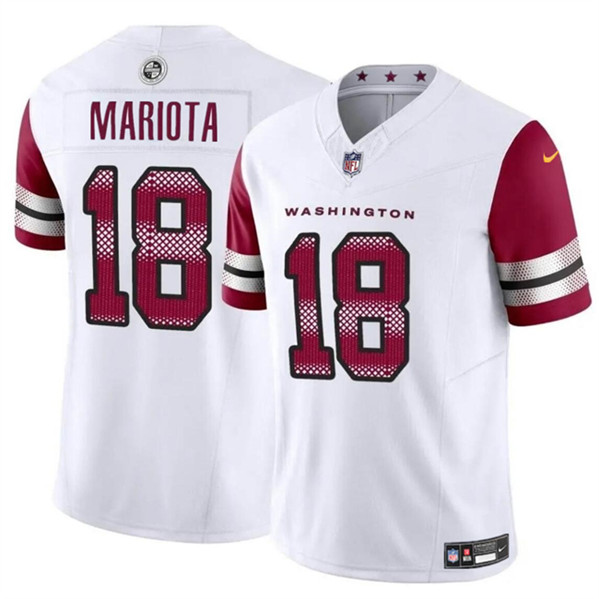 Washington Commanders #18 Marcus Mariota White 2024 F.U.S.E. Vapor Limited Stitched Jersey - Zenithce