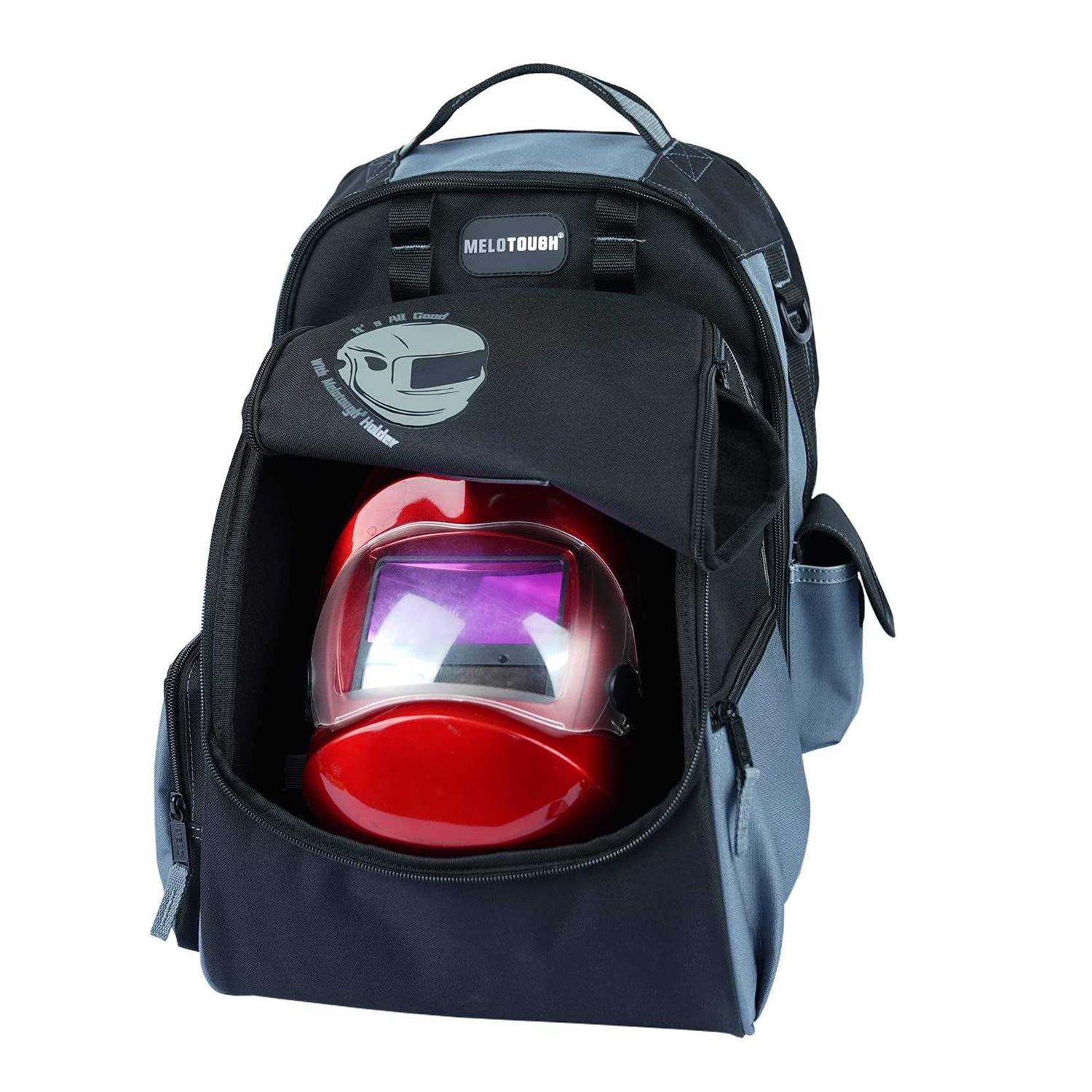 MeloTough Welding Tool backpack Extreme Gear Pack with Large Capacity Helmet Holder Luggage Storage Bag - Zenithce