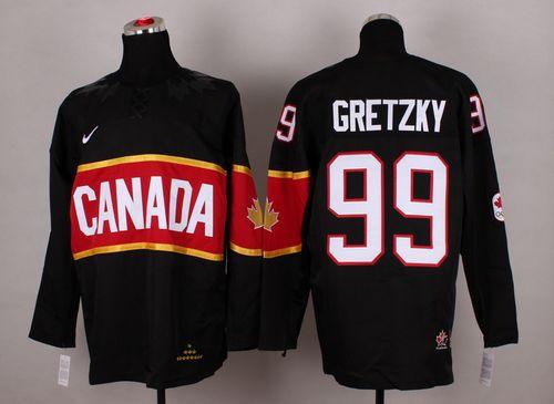 Olympic 2014 CA. #99 Wayne Gretzky Black Stitched Jersey - Zenithce