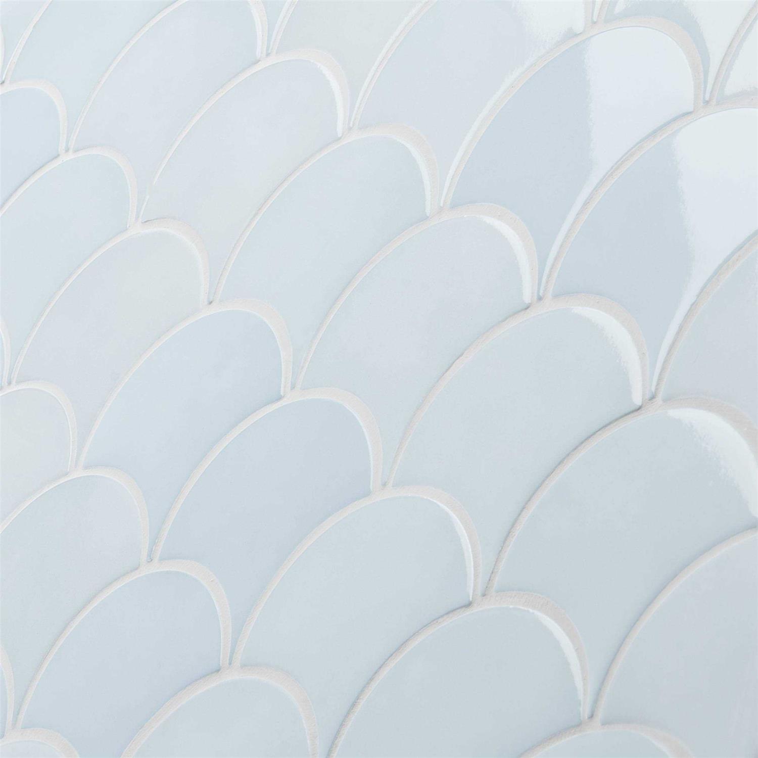 Ivy Hill Tile Baroque Pearl 3D Brick Pattern 12 in. x 12 in. x 2 mm Pearl Glass Mosaic Tile - Zenithce