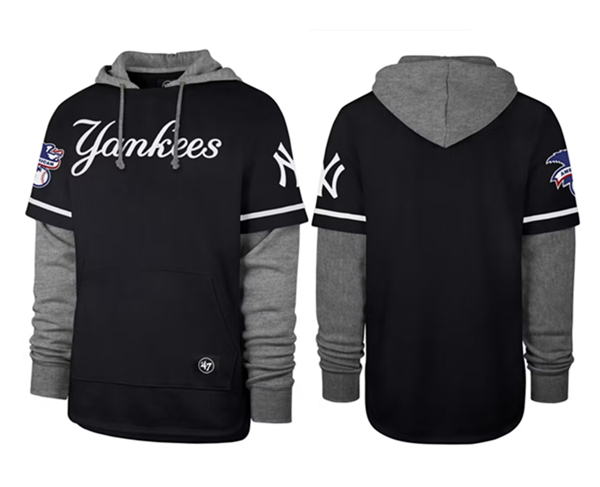 New York Yankees Black Pullover Hoodie - Zenithce