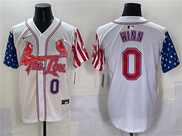 St. Louis Cardinals #0 Masyn Winn White Independence Day Vapor Premier Limited Stitched Jersey - Zenithce