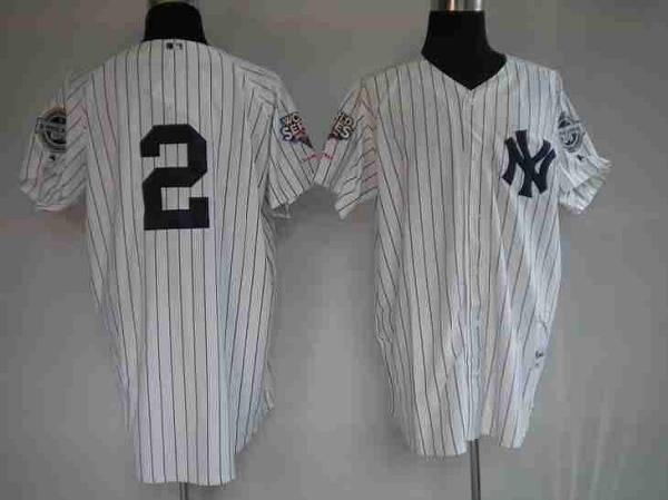 Yankees #2 Derek Jeter Stitched White Jersey - Zenithce
