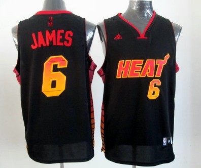 Miami Heat #6 LeBron James 2012 Vibe Black Fashion Jersey - Zenithce