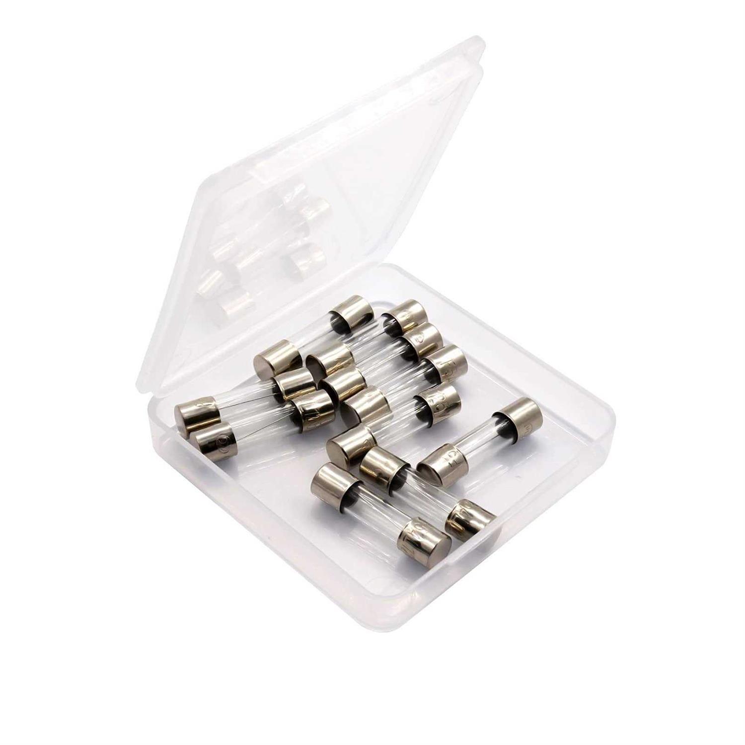 SIXQJZML 10 Pack Fast-Blow Fuse 125V Glass Fuses 0.2 x 0.78 Inch / 5 x 20 mm - Zenithce