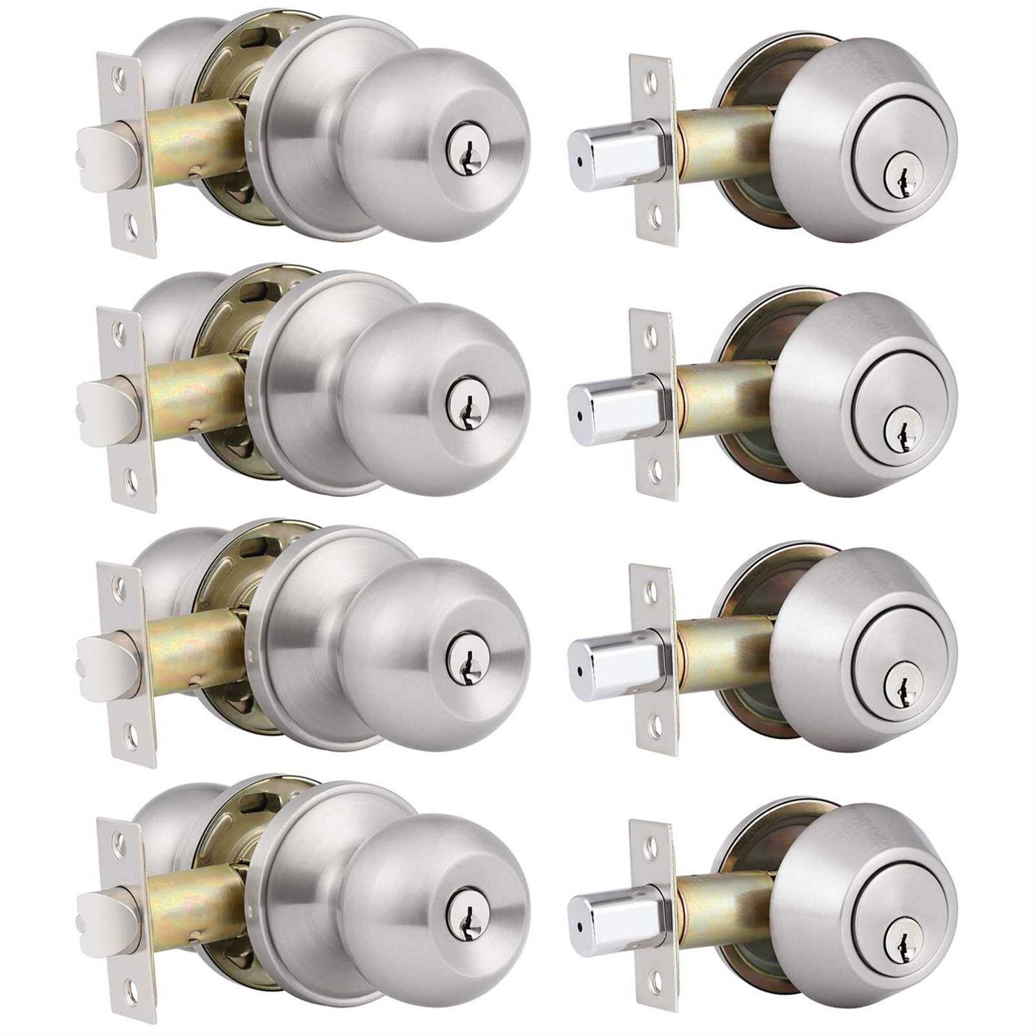 home improvement direct Keyed Alike Entry Door Knobs and Single Cylinder Deadbolt Lock Combo and Door - Zenithce
