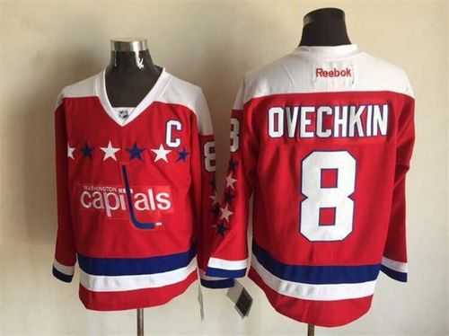 Capitals #8 Alex Ovechkin Red Alternate Stitched Jersey - Zenithce