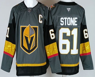 Vegas Golden Knights #61 Mark Stone Gray Authentic Jersey - Zenithce