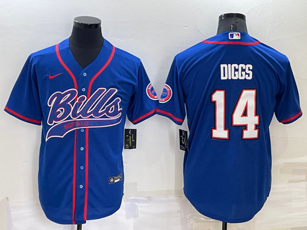 Buffalo Bills #14 Stefon Diggs Royal Cool Base Stitched Baseball Jersey - Zenithce