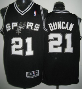 San Antonio Spurs #21 Tim Duncan Black Swingman Jersey - Zenithce