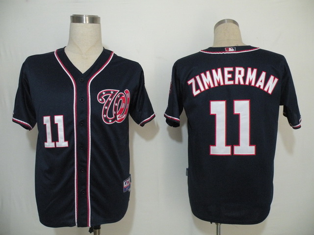 Nationals #11 Ryan Zimmerman Navy Blue Cool Base Stitched Jersey - Zenithce
