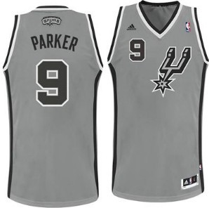 San Antonio Spurs #9 Tony Parker Gray Swingman Jersey - Zenithce