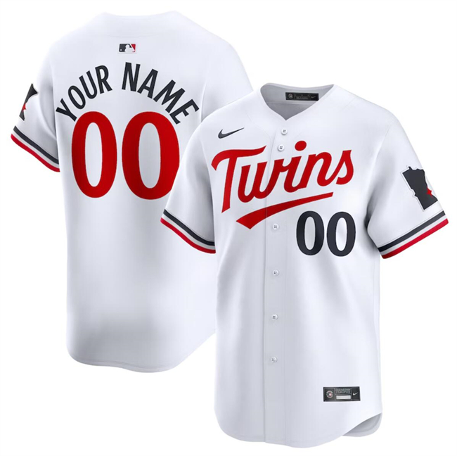 Minnesota Twins Custom White 2024 Home Limited Cool Base Stitched Jersey - Zenithce