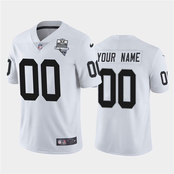Las Vegas Raiders White Customized Custom 2020 Inaugural Season Vapor Limited Stitched Jersey - Zenithce