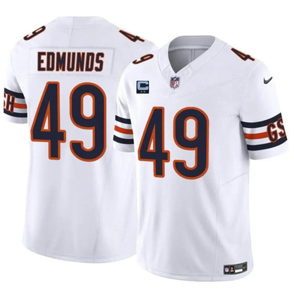 Chicago Bears #49 Tremaine Edmunds White 2024 F.U.S.E. With 2-Star C Patch Vapor Untouchable Limited Stitched Jersey - Zenithce