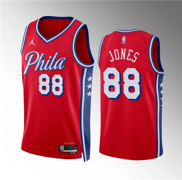 Philadelphia 76ers #88 Kai Jones Red Statement Edition Stitched Jersey - Zenithce