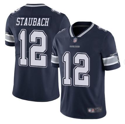 Dallas Cowboys #12 Roger Staubach Navy Blue Vapor Untouchable Limited Stitched Jersey - Zenithce