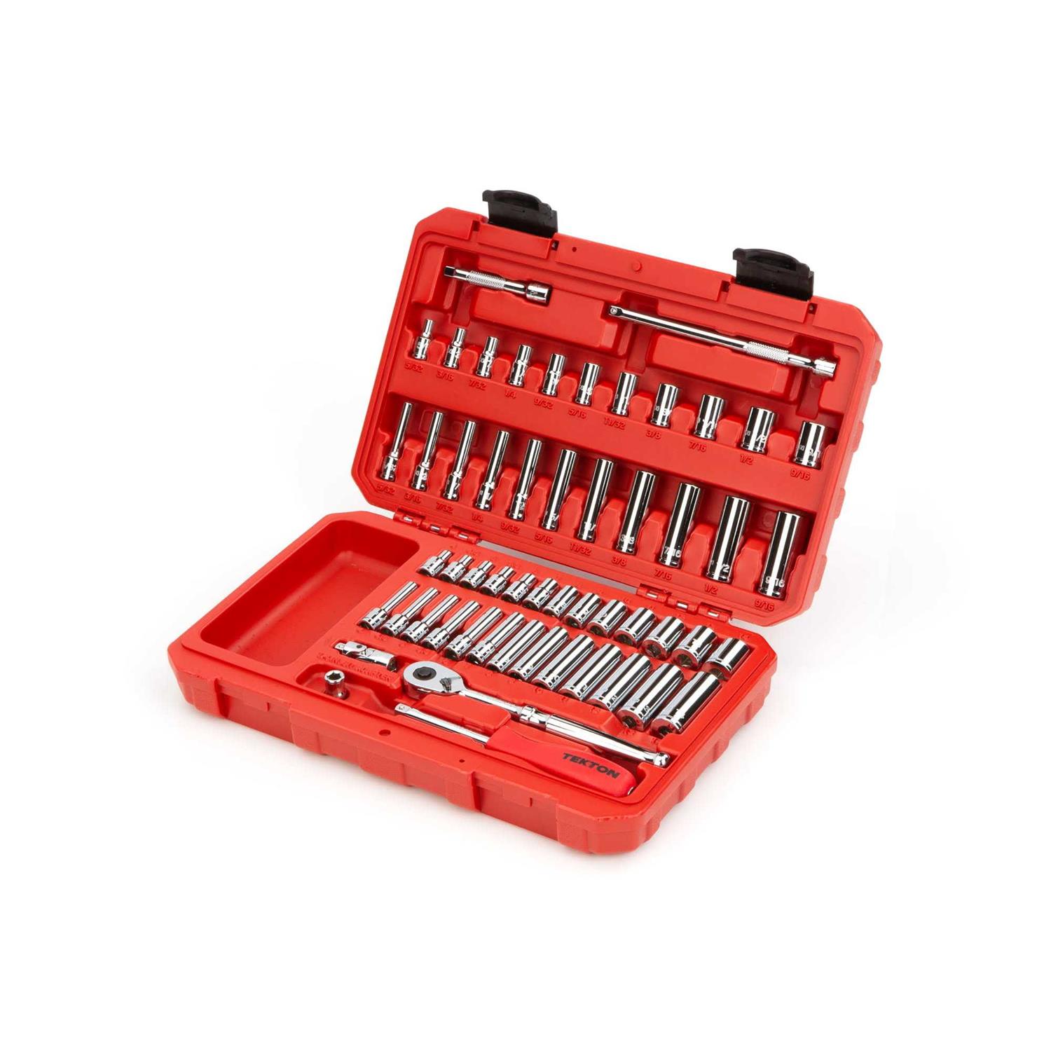 TEKTON 1/4 in., 3/8 in., 1/2 in. Drive Quick-Release Comfort Grip Ratchet and Breaker Bar Set - Zenithce