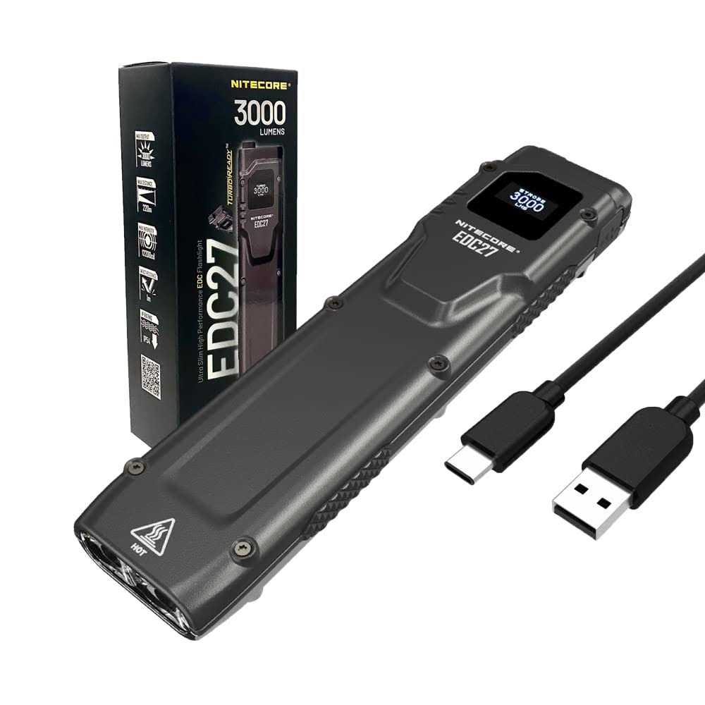 Nitecore EDC27 3000 Lumen Ultra Slim Flat EDC Flashlight - Zenithce