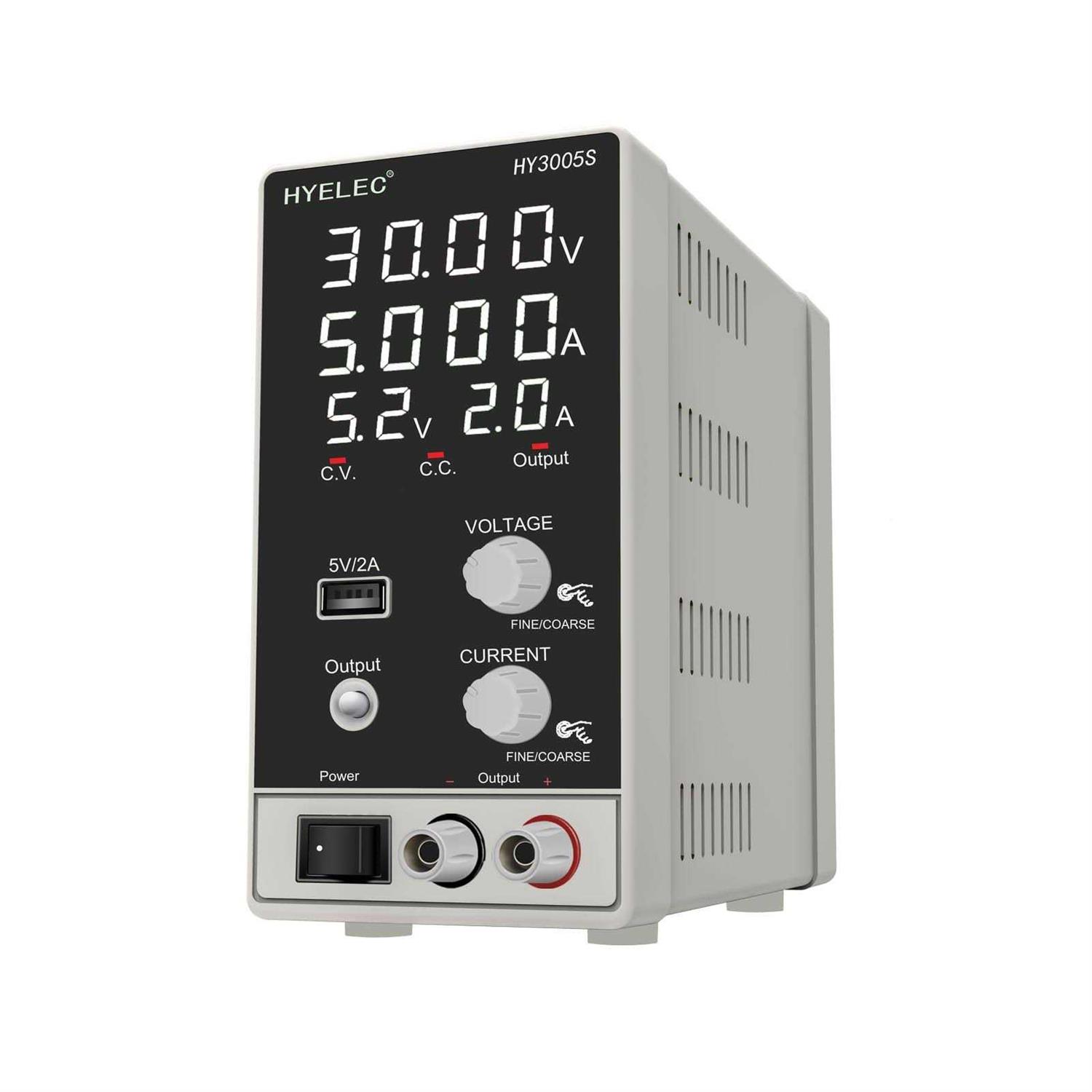 DC Power Supply Variable 30V 10A 4-Digital LED Display Precision Adjustable Regulated Switching Power Supply Digital with Alligator Leads US Power - Zenithce