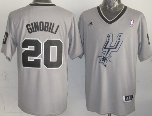 San Antonio Spurs #20 Manu Ginobili Revolution 30 Swingman 2013 Christmas Day Gray Jersey - Zenithce