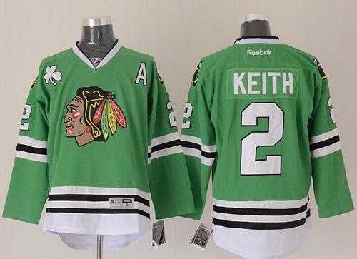Blackhawks #2 Duncan Keith Green Stitched Jersey - Zenithce