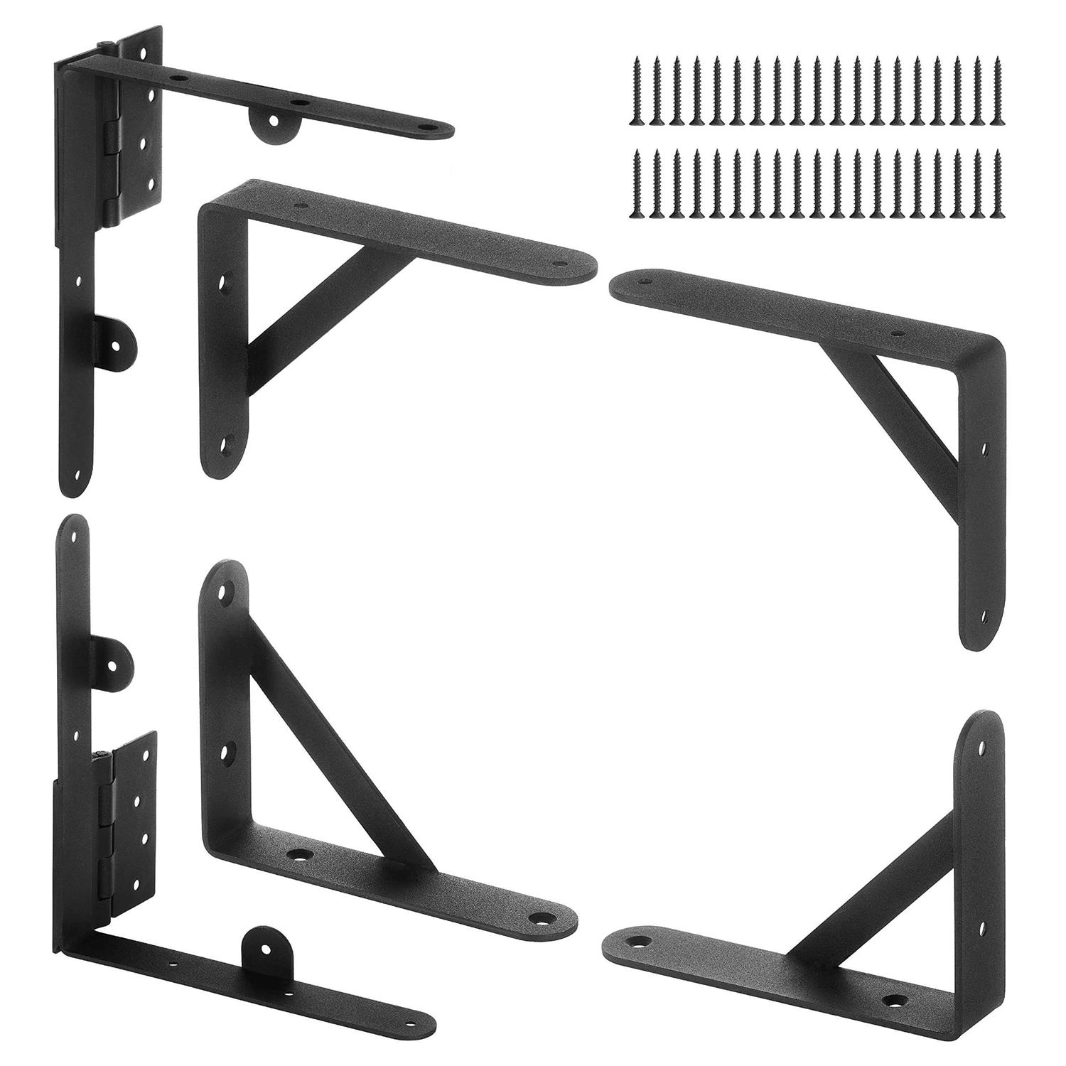 TANIVO Anti Sag gate Kit -gate corner Bracket-90 Degree Bracket with gate Hinges Heavy Duty for Wooden Fences-No Sag gate corner Brace - Zenithce
