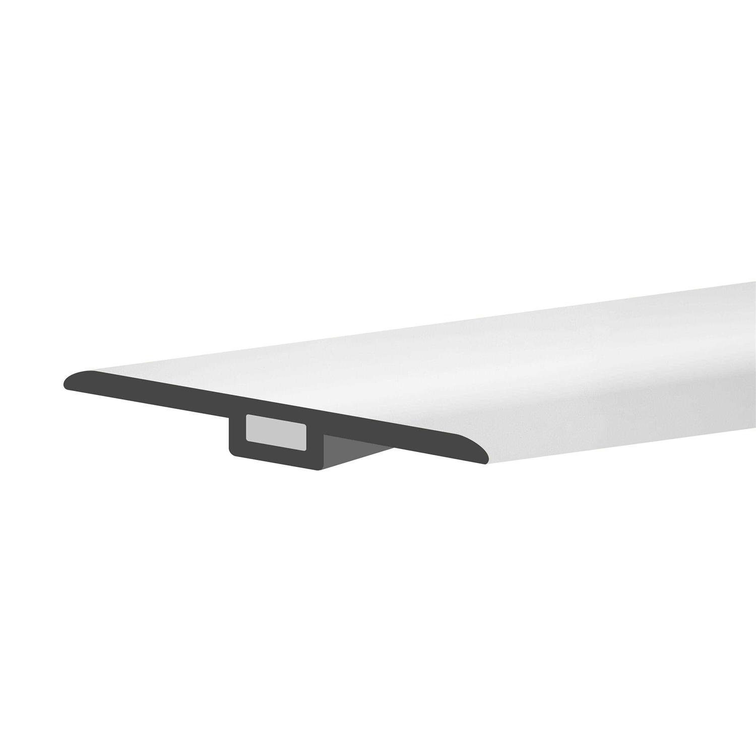 Lucida USA Maxcore T-moulding Black 0.27-in T x 2-in W x 48-in L Vinyl T-moulding MC-513TM - Zenithce