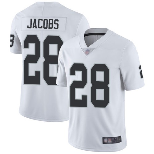 Raiders #28 Josh Jacobs White Vapor Untouchable Limited Stitched Jersey - Zenithce