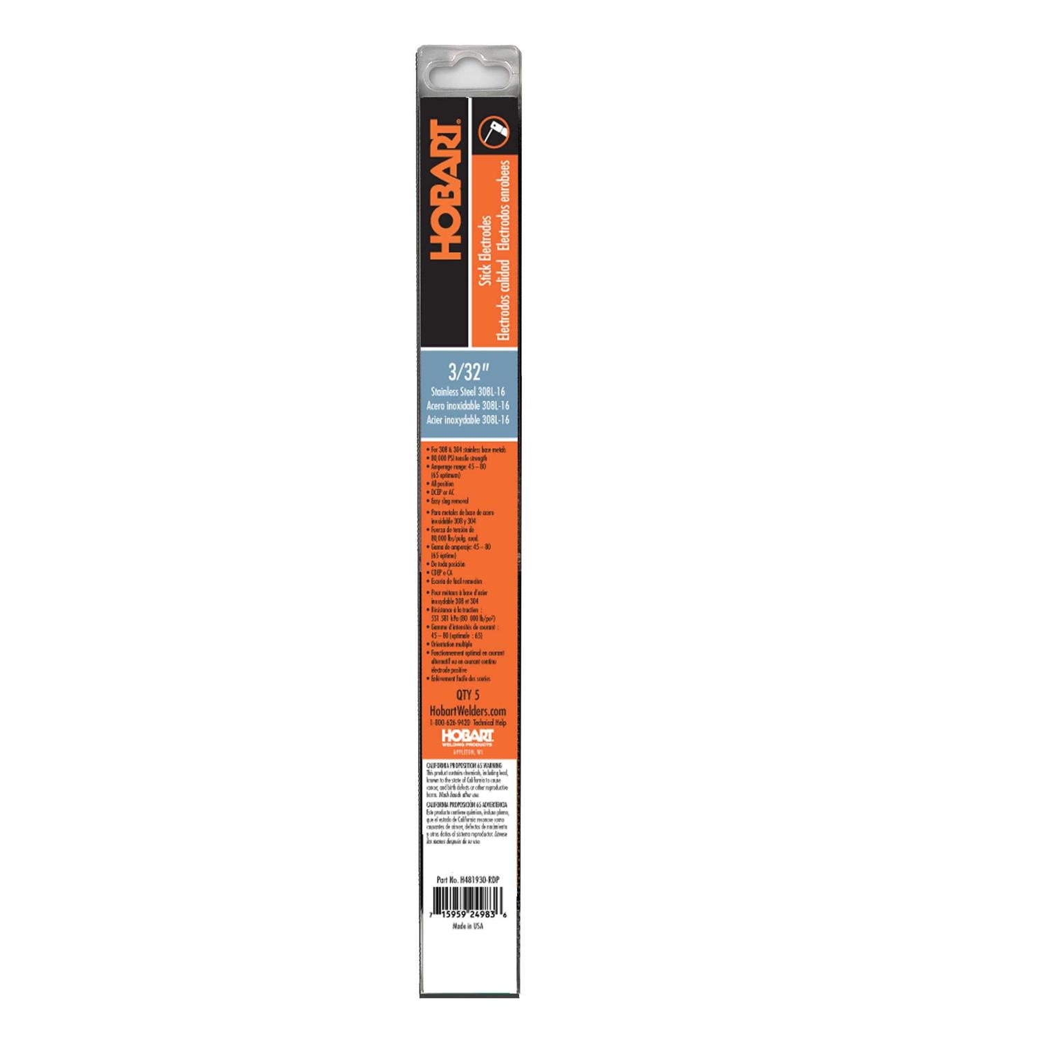 Hobart 3/32 in. Aluminum 4043 Stick Electrode Welding Rod - Zenithce