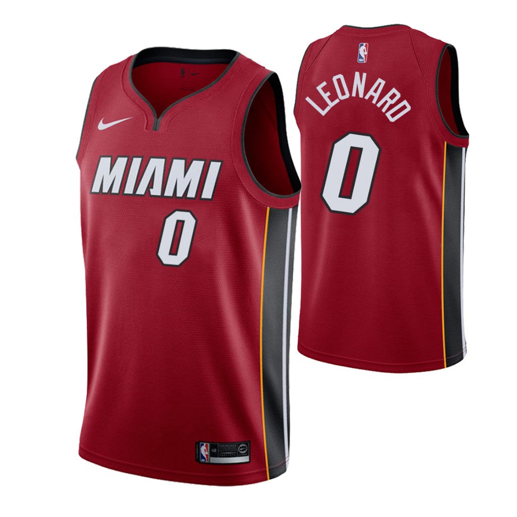 Heat #0 Meyers Leonard Statement Edition Red Jersey - Zenithce