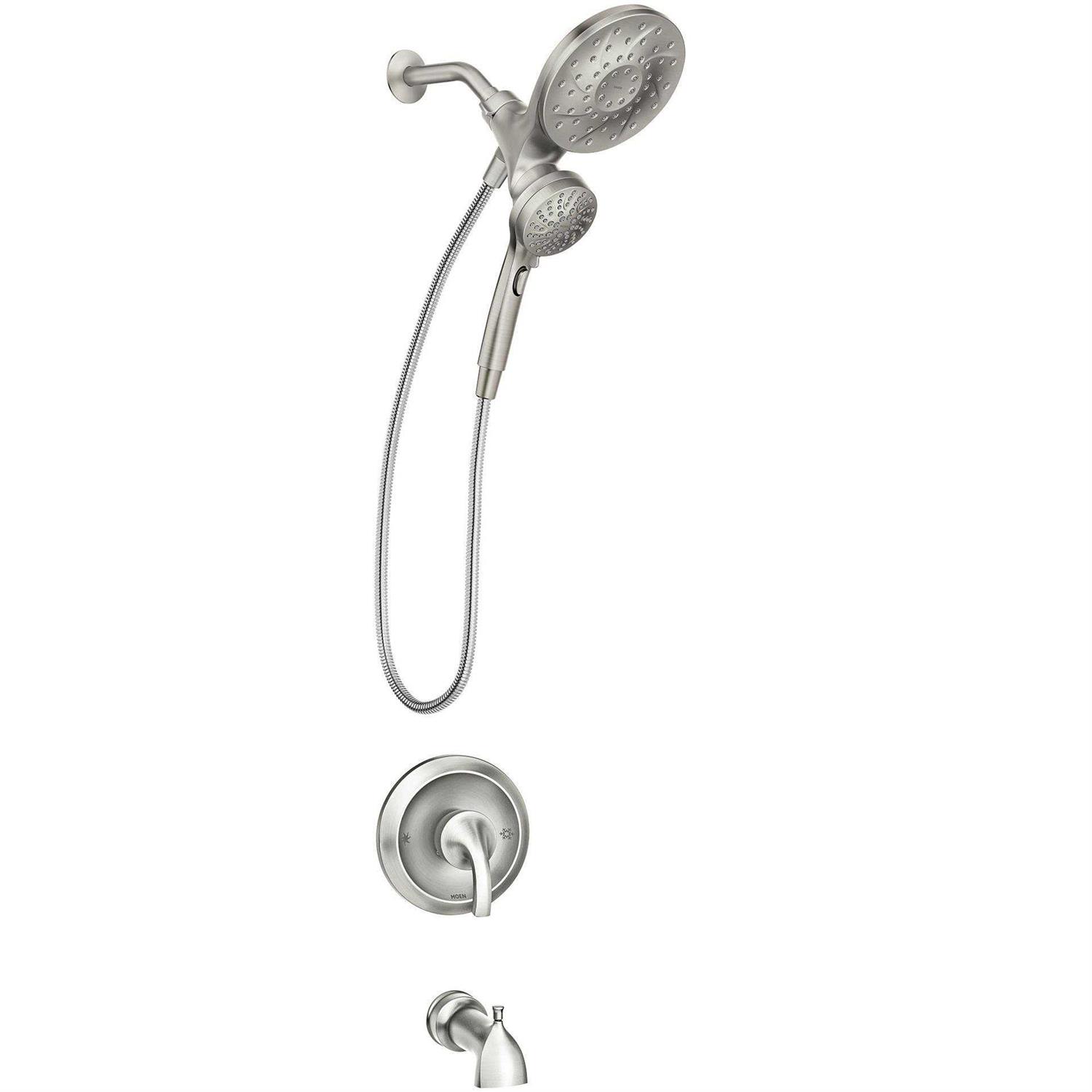 Moen 8-Mode Attune Shower Head in Spot Resist Brushed Nickel 218W0SRN - Zenithce
