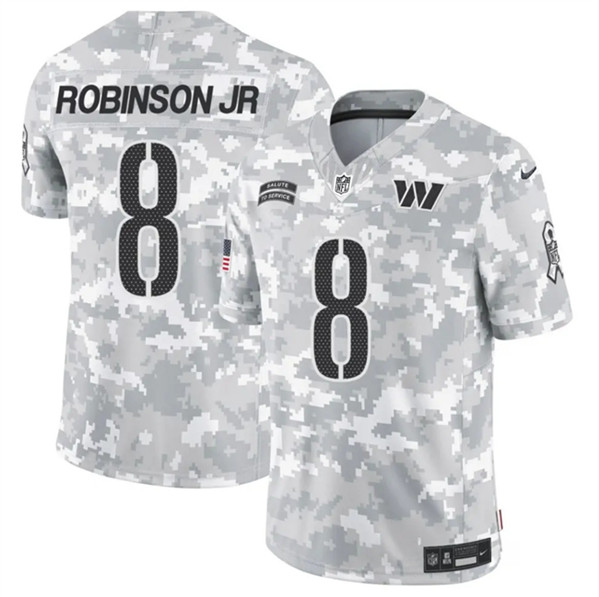 Washington Commanders #8 Brian Robinson Jr. Arctic Camo 2024 F.U.S.E. Salute To Service Limited Stitched Jersey - Zenithce
