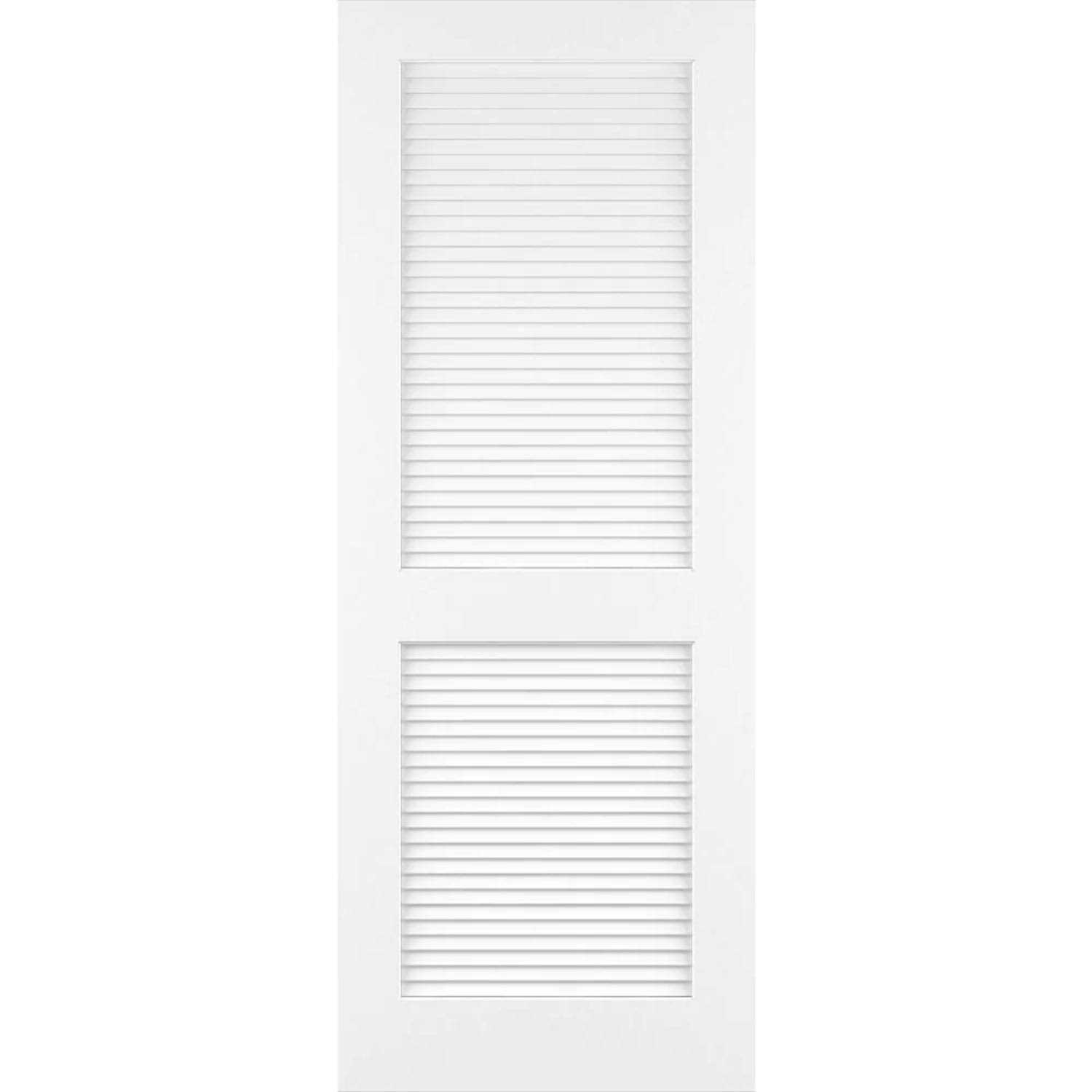 Kimberly Bay 80 in. Solid Core White Traditional Louver Wood Interior Door Slab - Zenithce