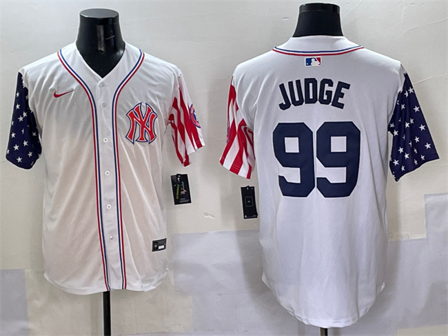 New York Yankees #99 Aaron Judge White American Style Limited Stitched Jersey - Zenithce