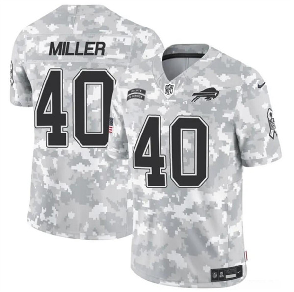 Buffalo Bills #40 Von Miller 2024 F.U.S.E. Arctic Camo Salute To Service Limited Stitched Jersey - Zenithce
