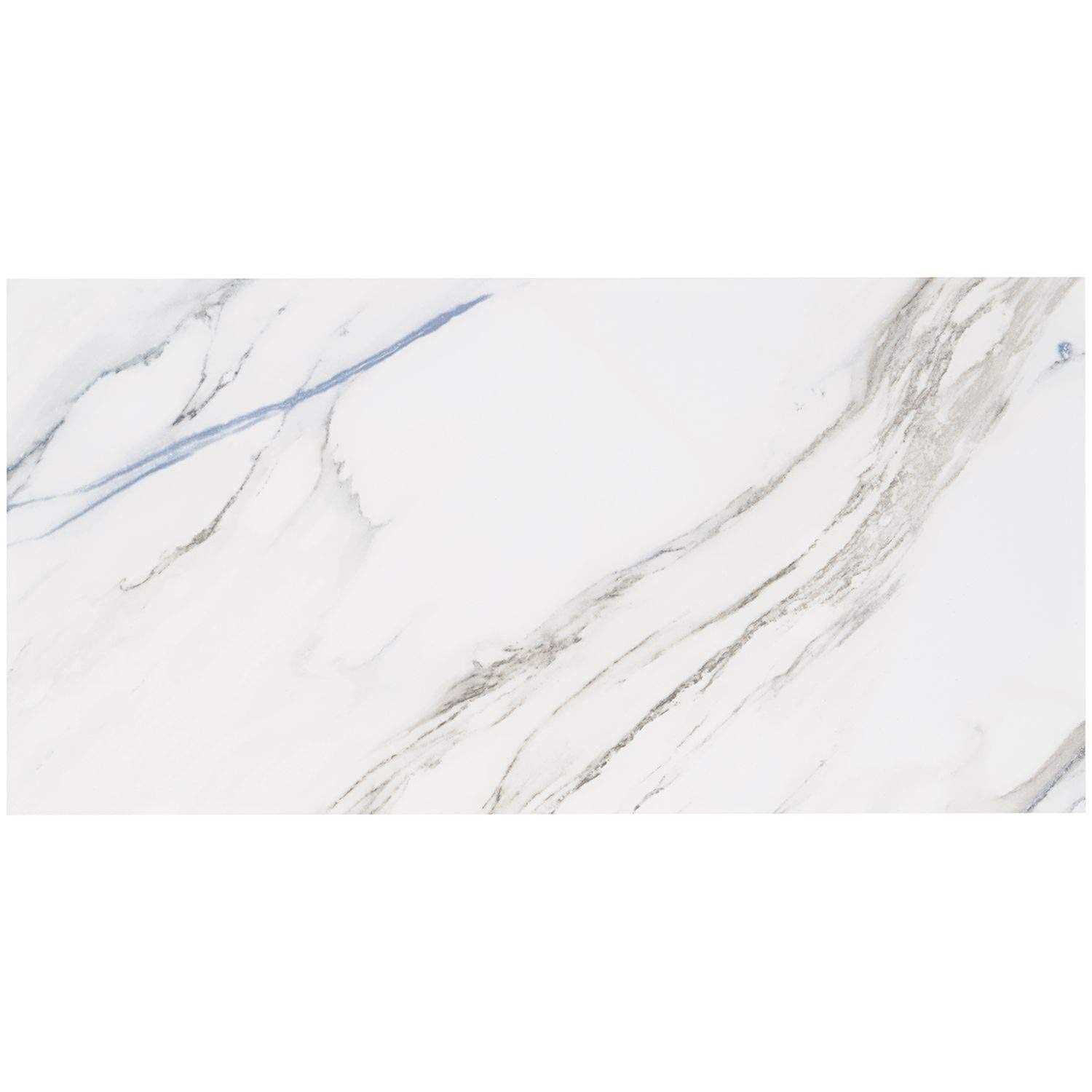 Ivy Hill Tile Calacatta Indigo 24 in. Polished Porcelain Floor and Wall Tile - Zenithce