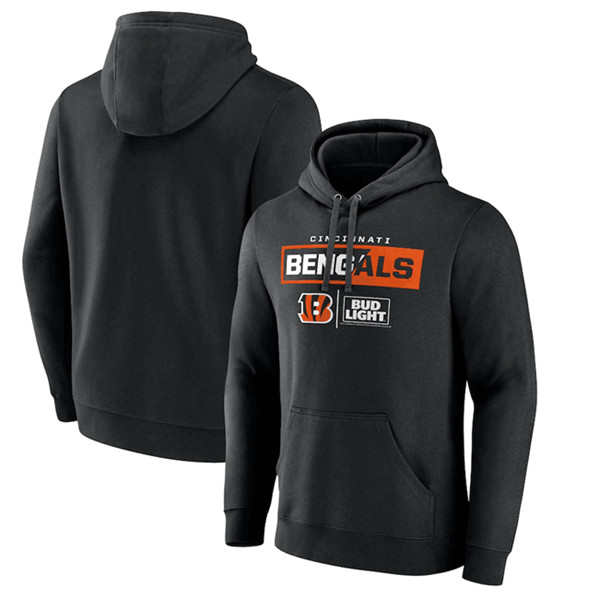 Cincinnati Bengals Black X Bud Light Pullover Hoodie - Zenithce