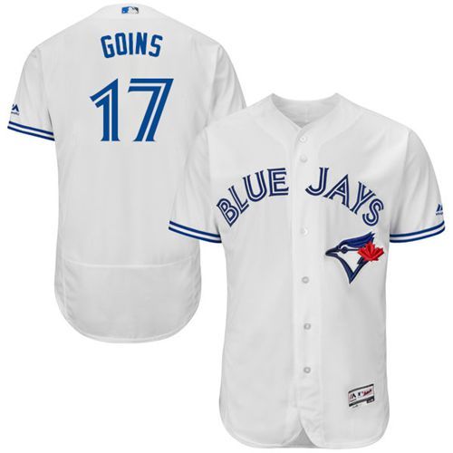 Blue Jays #17 Ryan Goins White Flexbase Authentic Collection Stitched Jersey - Zenithce