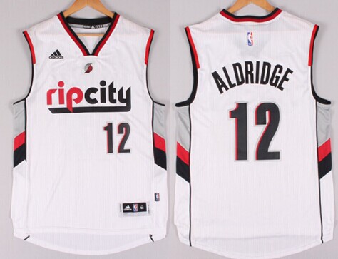 Portland Trail Blazers #12 LaMarcus Aldridge Rip City Revolution 30 Swingman 2014 New White Jersey - Zenithce