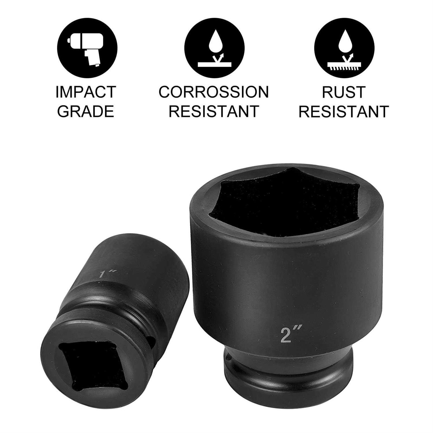 VEVOR Impact Socket Set 3/4 Inches 29 Piece Impact Sockets 6-Point Sockets - Zenithce