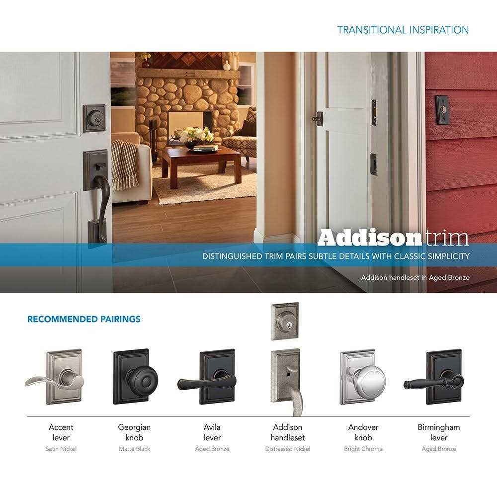 Schlage Andover Knob with Addison Trim F170AND - Zenithce