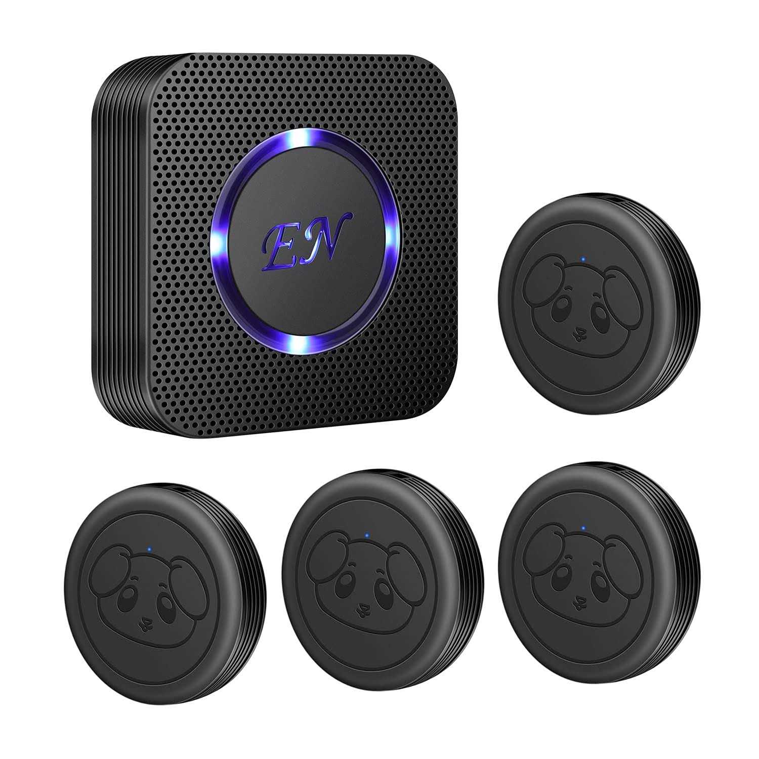 EverNary Dog Door Bell Wireless Doggie Doorbells for Potty Training with Warterproof Touch Button Dog Bells Included Receiver and Transmitters - Zenithce