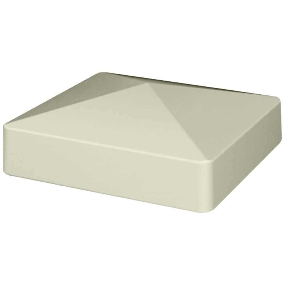 Outdoor Essentials 5 in. x 5 in. White Vinyl Pyramid Fence Post Cap - Zenithce
