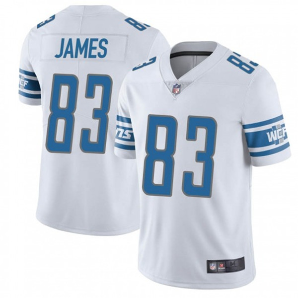 Lions #83 Jesse James White Vapor Untouchable Limited Stitched Jersey - Zenithce